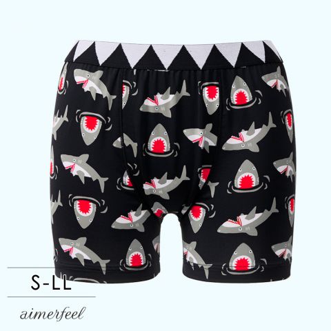 鯊魚 平口褲(男用) 平口內褲 送禮 情侶裝 情人節